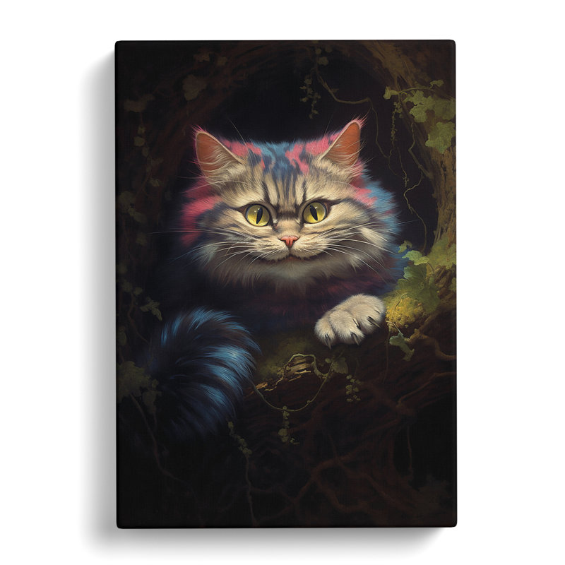 Cheshire Cat Classicism Art - Wrapped Canvas, 76cm H x 50cm W x 3cm D