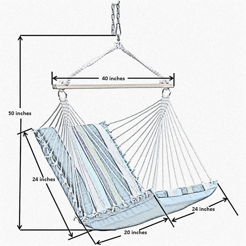 Chaise hamac Algoma Net Company, Chambray oasis