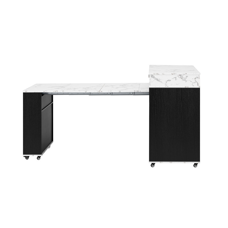 Table de salle à manger extensible avec plateau pliable très long (sans la chaise)