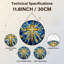 Panneau de vitrail 12 "H Cross Radiance-1976788210