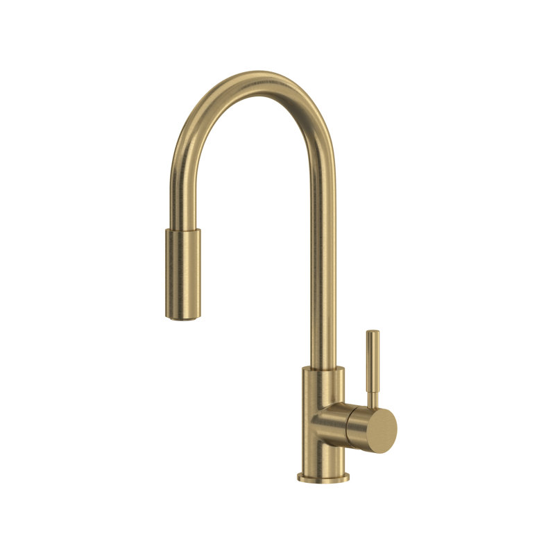 Lux Pull-Down Kitchen Faucet, Antique Gold