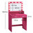 Vanity Desk with Mirror and Lights, Dressing Table with Large Drawer-106407953