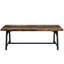 70,87 po, table de conférence rectangulaire moderne pour 6 à 8 personnes, bureau de direction avec structure en métal durable, grande surface de travail pour la collaboration entre la salle de conférence et l'équipe - brun rustique et noir-125902903