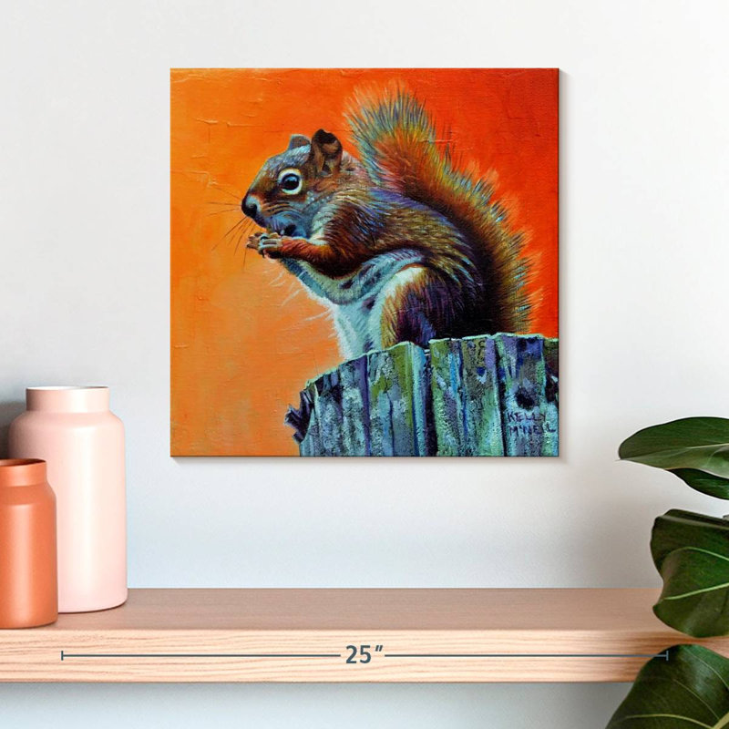 Brampt Little Red Squirrel, 16" H x 16" W