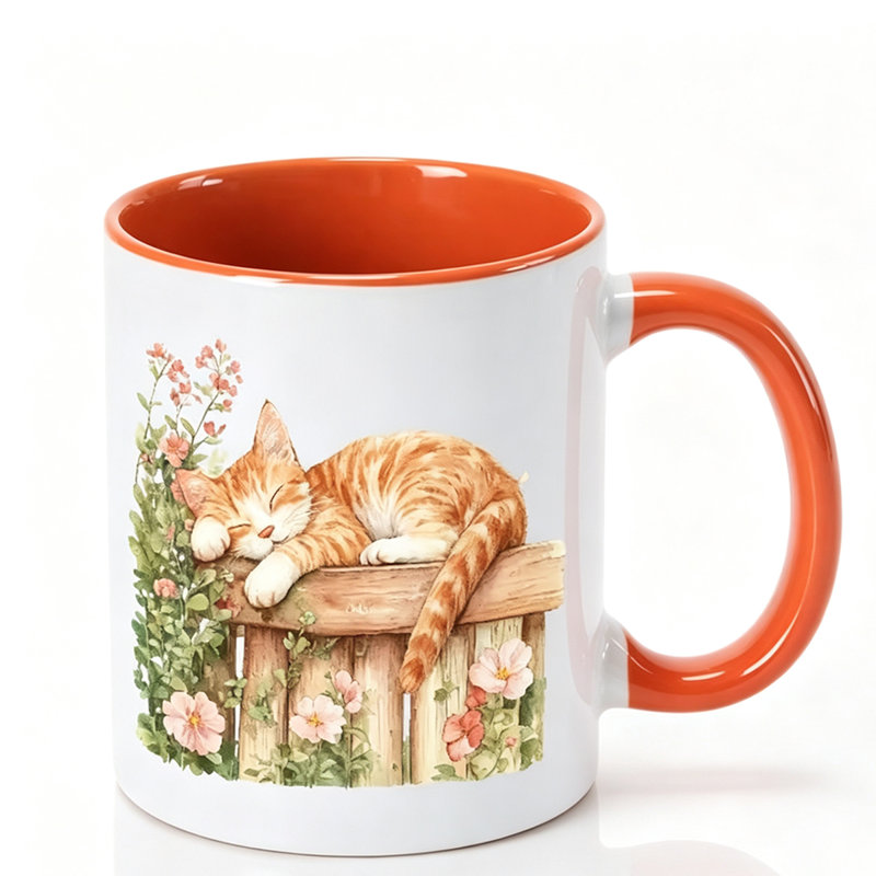 Ceramic Coffee Mug, Orange
