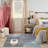 Astra Machine Washable  Graphic Sky Blue Rug-1534752158