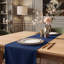 Ensemble de 3 chemins de table en polyester de couleur unie, foulard de table uni lavable de 12 po x 72 po en beige, gris foncé et bleu marine, décor de salle à manger minimaliste pour la fête, le mariage et la cuisine quotidienne-133705569