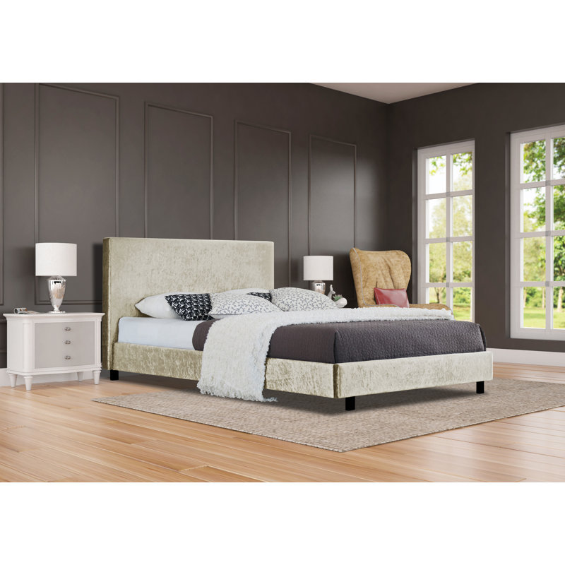 Doe Upholstered Bed, Single (3'), Cream