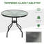 Round Metal Outdoor Dining Table With Umbrella Hole , 80cm cm W 80cm cm D