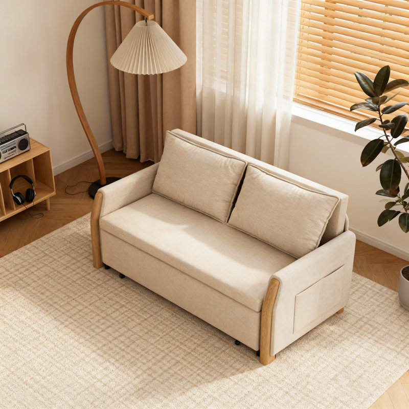 2 Seater Cotton Blend Sofa Bed