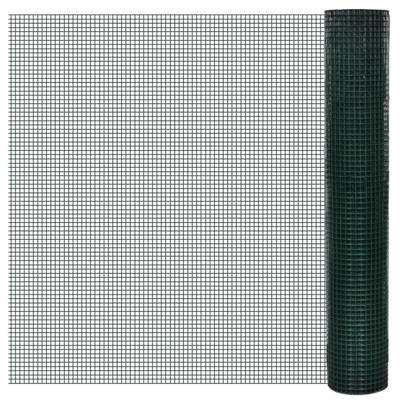 Engles 99.9998cm H x 2500cm W Forest Green Metal Wire/Mesh Fence