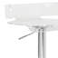 Tabouret réglable pivotant avec finition chromée Rania