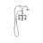 2 Handle Bathroom Clawfoot Tub Faucet with Diverter-24414918