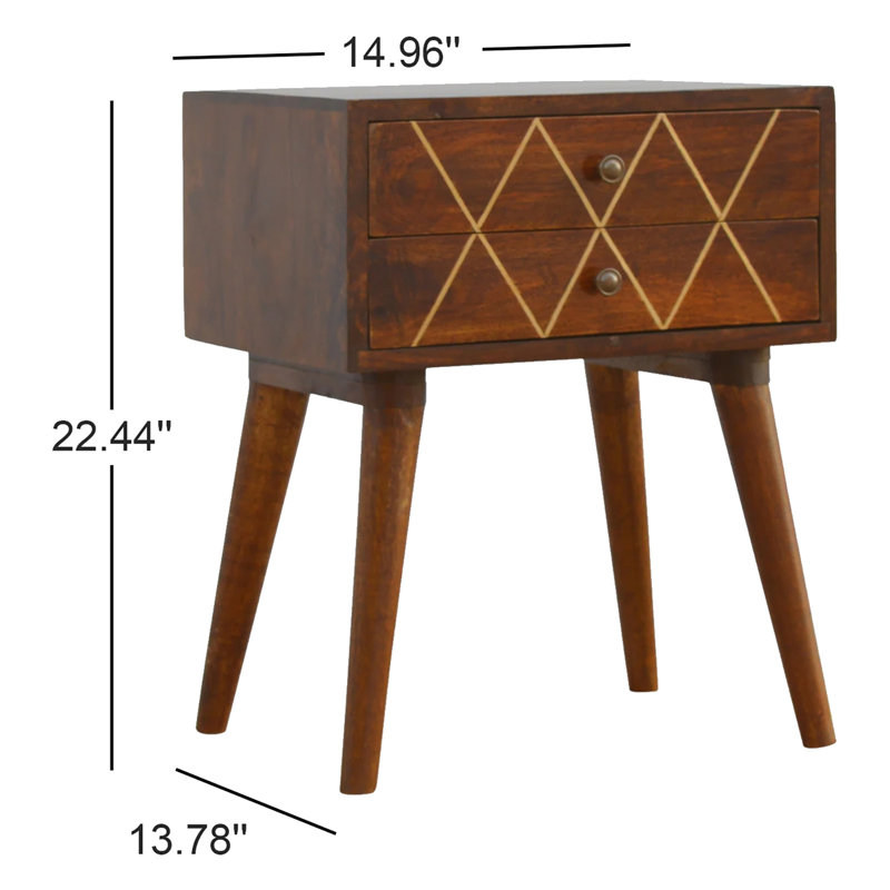 Despinossa 17.7'' W Solid Wood Nightstand