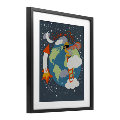 «Dream Big Space Adventure», reproduction sous verre encadrée, design par Lori Mosley