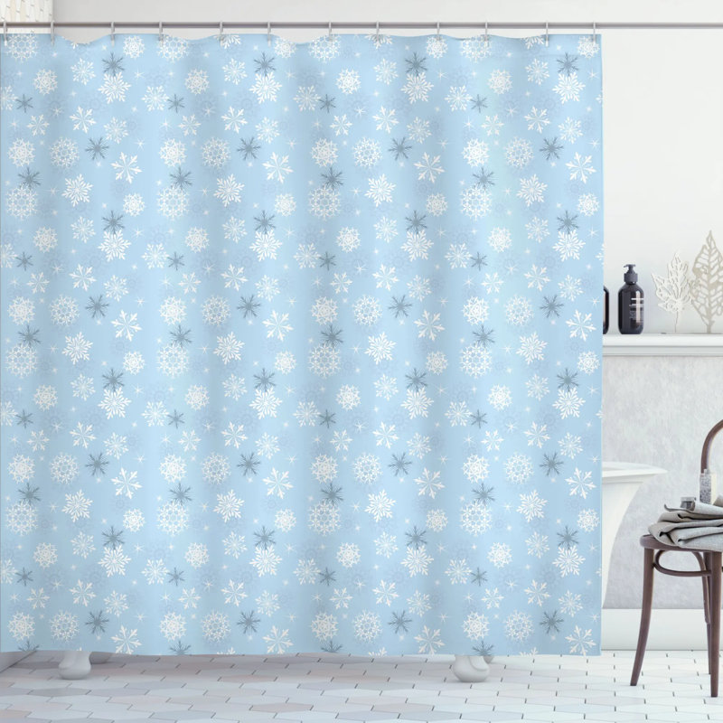 Shower Curtain with Hooks Included, 70" H x 69" W