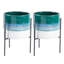 Nicola Spring - Reactive Glaze Plant Pots on Stands - 19cm-63880940