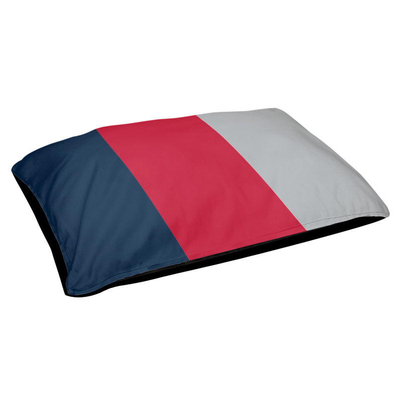 Coral Fleece Pet Bed, 50" L x 40" W, Red Mid/Silver Side