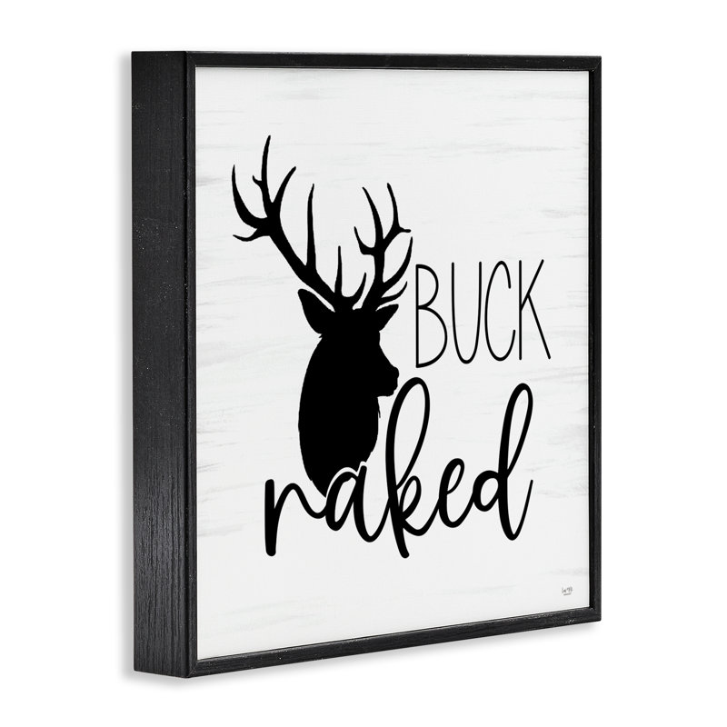 Giclée encadrée Buck Buck nue, design par Lux + Me Designs, H 24 po x l 24 po, Giclée encadrée noir minuit