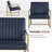 Modern Design PU Leather Upholstered Armchair with Steel Frame and Wide Backrest for Dining Bedroom-710035505-710035504