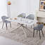 Set Of 4 Chairs - Modern Dining Chair - Vertical Bar Hollow Back Chair - Metal Legs-239463227