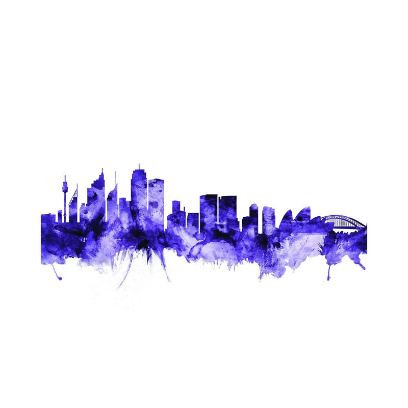 Sydney, Australia Skyline by Michael Tompsett - 1 Piece Wrapped Canvas Wall Art, 101.6 cm H x 66.04 cm W x 1.91 cm D