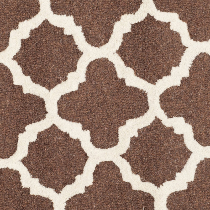 Cannen Hand Tufted Wool Geometric Rug, Rectangle 4' x 6'