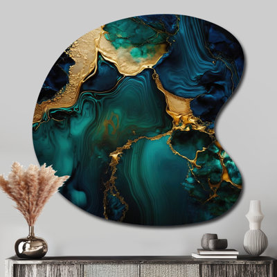 Bridgwater - Abstract Marble Drop Shape Irregular Metal Wall Decor