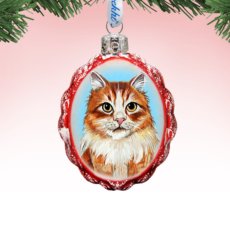 3'' Glass Holiday Shaped Ornament