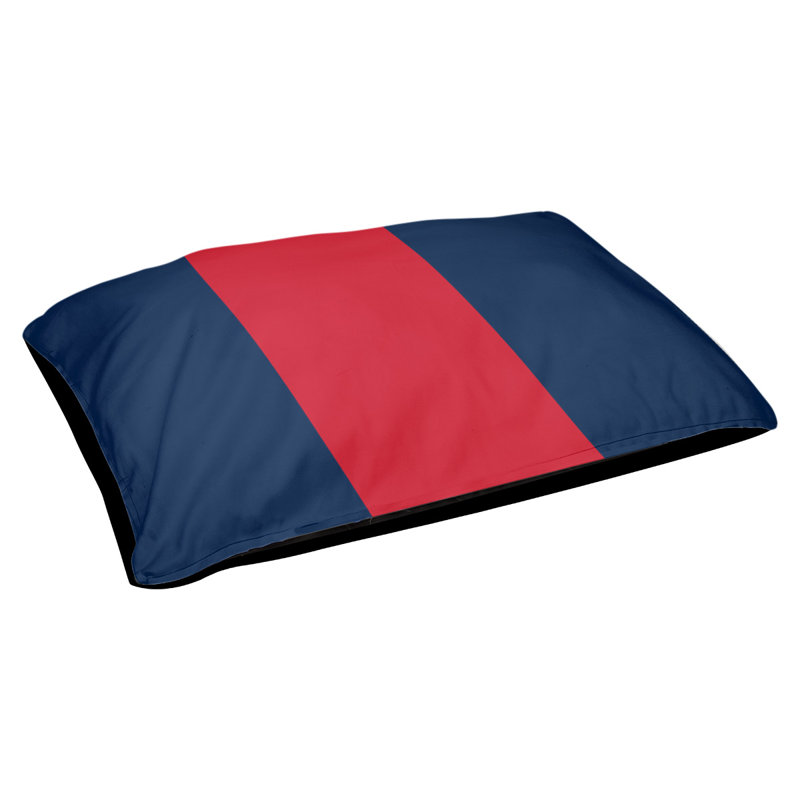 Coussin rectangulaire designer Atlanta, Moyen (L 30 po x l 40 po), Bleu / rouge