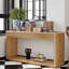 Table d'appoint cannelée 60 po à 2 tiroirs 60 po Modern