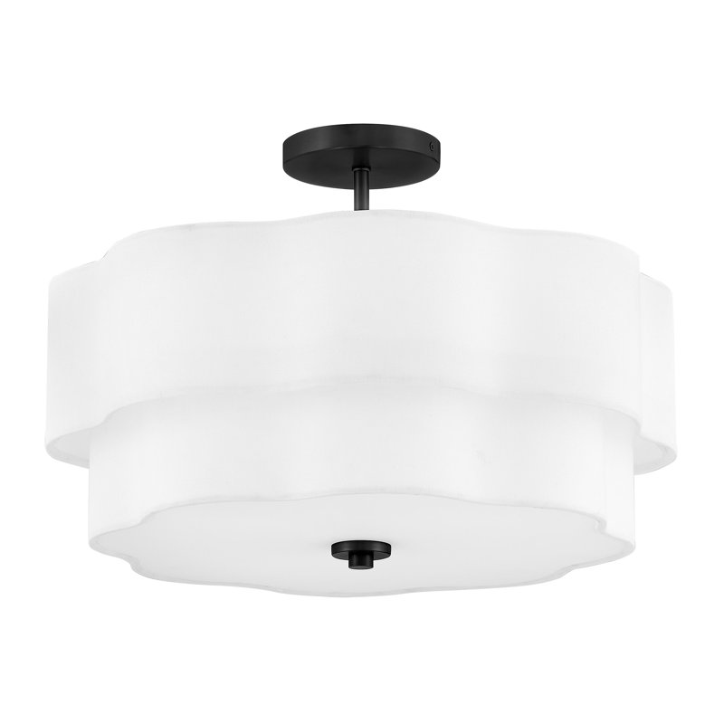 Hinkley Gwen Medium Semi-Flush Mount, Black