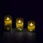 3Pcs LED Flameless Candles with String Lights and Remote Control