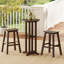 Table de bar ronde 21,5 "avec plateau à lattes-1292879958