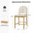 Paterson Curved-Back Armless Fabric & Counter Stool with Solid Wood Frame-1851833201-1851833198