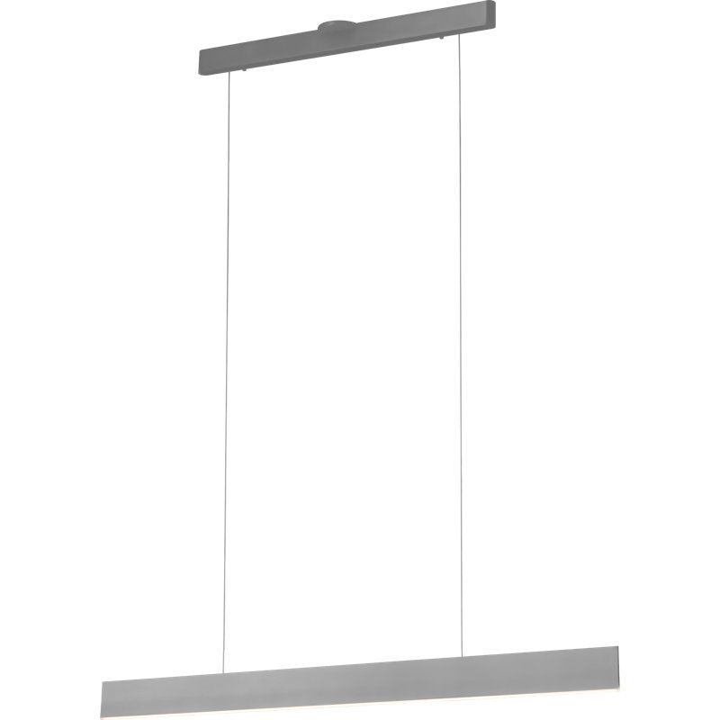 Luminaire suspendu 1 lumière DEL Kayala, Aluminium satiné