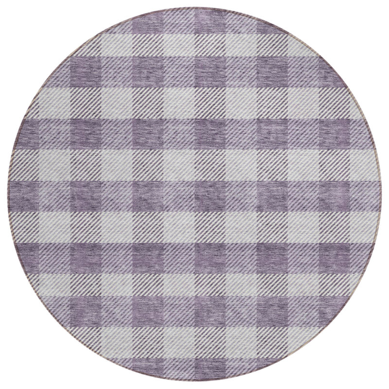 Tapis lavable rond 8 po Lavande