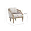 Chaise d'appoint traditionnelle en beige avec bois massif tissé et revêtement naturel