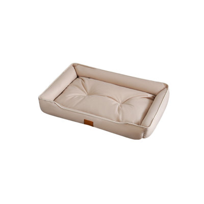 Pet Seat Cushion 25.2x18.1x4.7in Soft Cotton Removable Washable Sofa For Pets Up To 25lb, Khaki