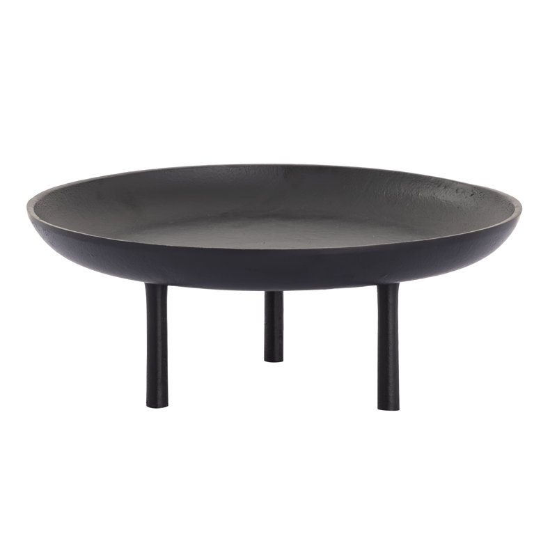 Kiser Plate - Large Black, Matte Black, 5" H x 12.5" W x 12.5" D