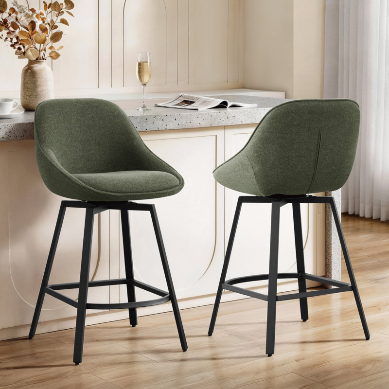 Swivel Counter Stool, Green