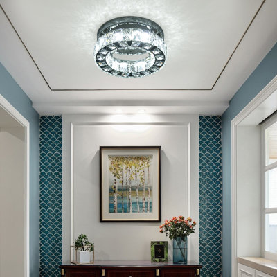 Kaleyah Crystal LED Semi Flush Mount