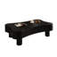 Table basse relevable de 42 pouces avec fonction hydraulique silencieuse, 3 espaces de rangement cachés, bords courbés, installation d'outils en 5 minutes, table de salon noire, panneaux latéraux cannelés, compartiments, lisse