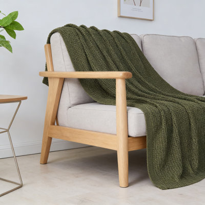 Chunky Cable Knit Throw Blanket For Couch, Soft Reversible Fisherman's Rib Stitch Pattern, Cozy Warm Decorative Blanket For Living Room, Bed, And Gifting