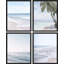 Tropical Island Ocean Beach Shore, reproduction encadrée de 4 pièces-90605264-90605265