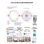 Projecteur encastré ultra-plat rond 8 W à DEL 8 po-130447079