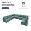 Accoudoir modulaire rembourré courbé avec rangement Brizzia-441032511