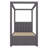 Upholstered Canopy Platform Bed with Trundle and Storage Drawers, a Stylish and Functional Choice for Your Bedroom-712377404-712377407