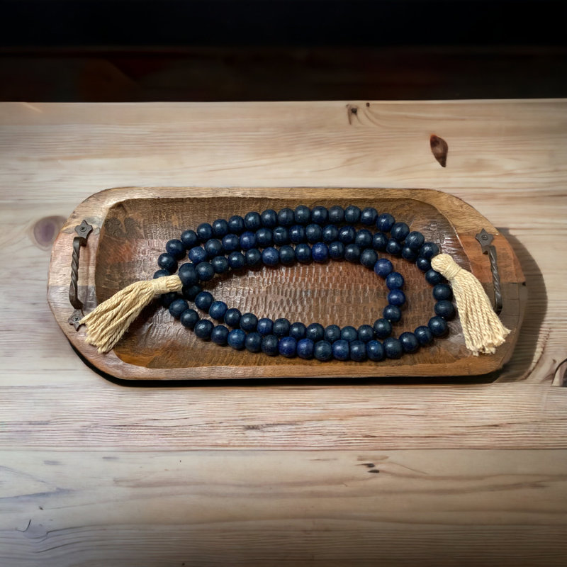 Boho Bead Garland-Navy Blue, Navy Blue
