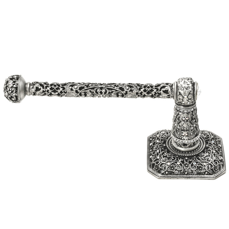 Juliane Grace tissue bar left with Swarovski Clear Crystals in Gilded Mercury, Satin